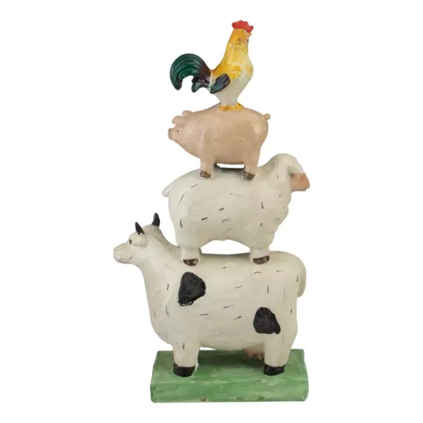 Northlight 11.5" Stacked Polyresin Farm Animals Outdoor Garden Statue