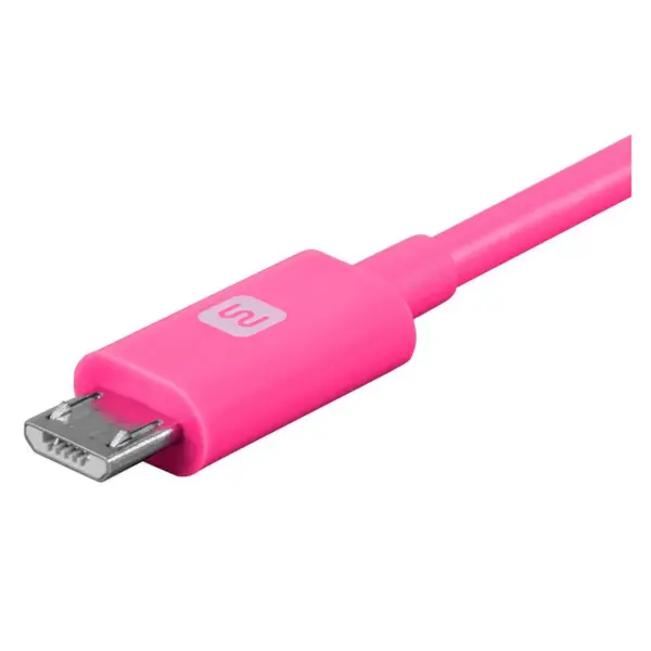 Monoprice USB Type-A to Micro Type-B Cable - 10 Feet - Pink | 2.4A, 22/30AWG - Select Series