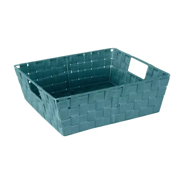 Simplify Large Woven Storage Bin Navy