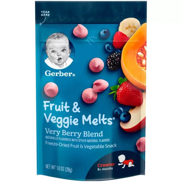 Gerber Fruit & Veggie Melts Very Berry Blend Freeze-Dried Snack - 1oz