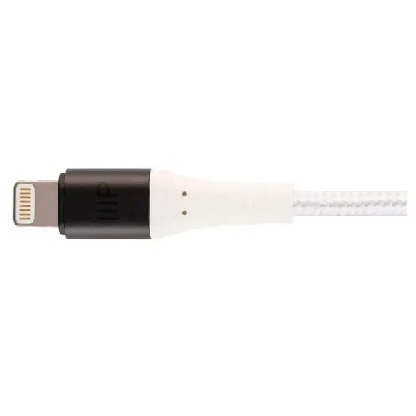 Monoprice Apple MFi Certified Lightning to USB Type-A Charge and Sync Cable - 6ft - White, Kevlar-Reinforced Nylon-Braid, Durable - AtlasFlex Series