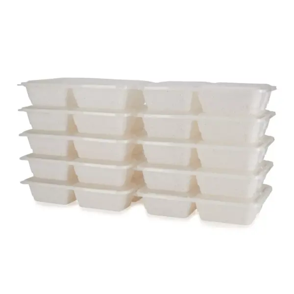 Simply Green Meal Prep Containers with Divider Natural - 1000ml - 10pk