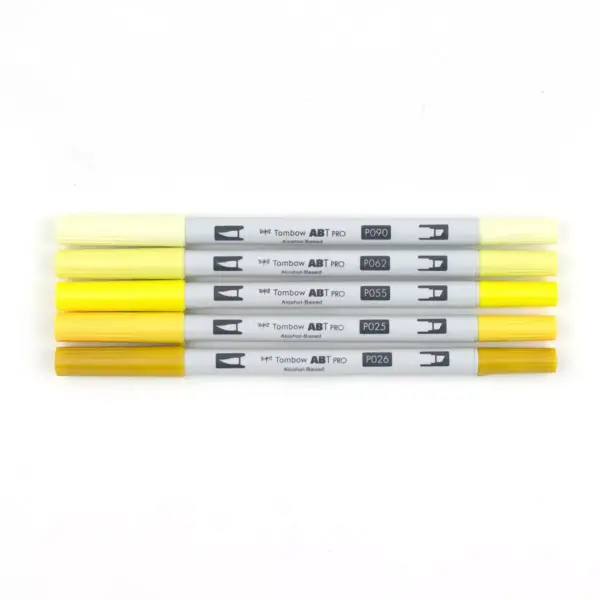 5ct ABT PRO Dual-Tip Alcohol Based Art Markers Yellow Tones - Tombow