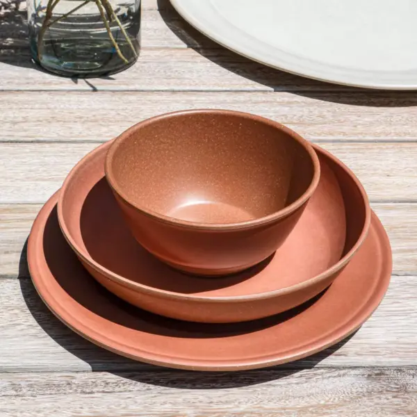 25oz Melamine and Bamboo Cereal Bowl Brown - Threshold™