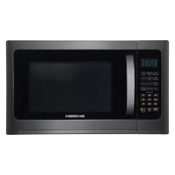 Farberware 1.2 cu ft 1100 Watt Microwave Oven with Grill Function Black Stainless Steel - FMO12AHTBSG