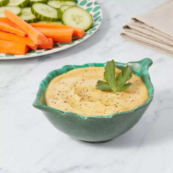 7.5oz Bamboo Melamine Leaf Mini Snack Bowl Green - Opalhouse™