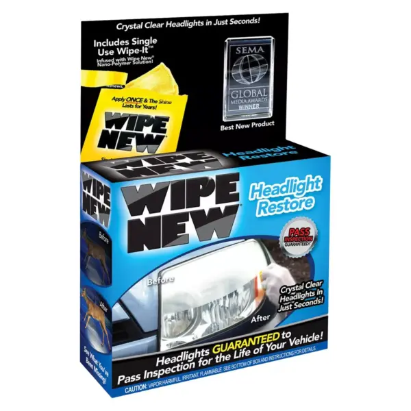 As Seen on TV Wipe New Headlight Restore Automotive Glass Cleaner