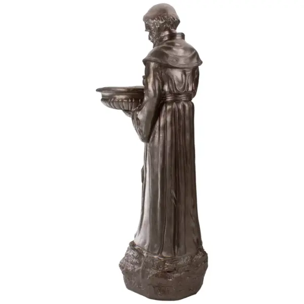 Northlight 23.5" Brown St. Francis of Assisi Religious Bird Feeder Outdoor Garden Statue