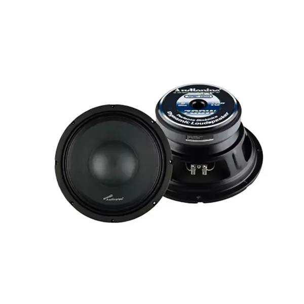 Audiopipe APSP-1050 10 Inch 700 Watt MAX, 350 Watts RMS, and 8 Ohm Dynamic Mid Range Car Audio Loudspeaker with 2.5 Inch Kapton Voice Coil, Black