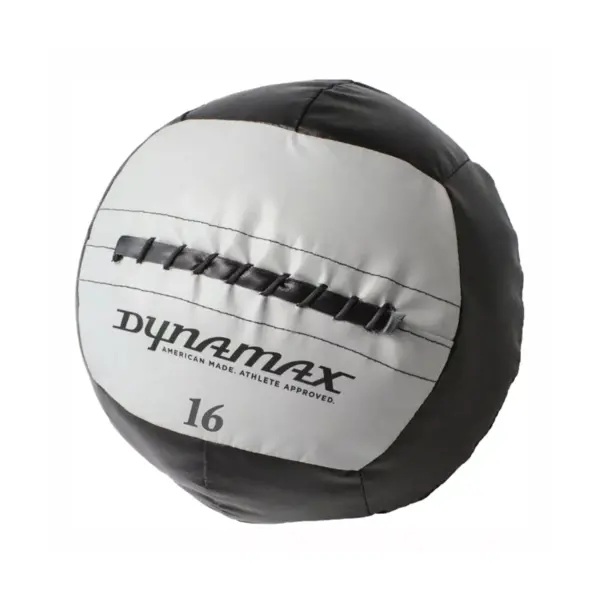 Dynamax Hefty 16 Pound 14 Inch Diameter Exercise Weight Training Fitness Medicine Ball for Home Gym Core Toning Workout, Gray and Black