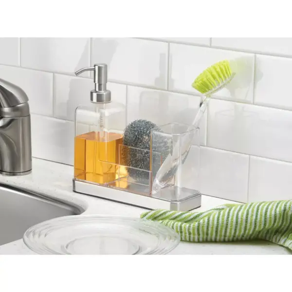 iDESIGN Forma 2 Soap & Brush Caddy Clear