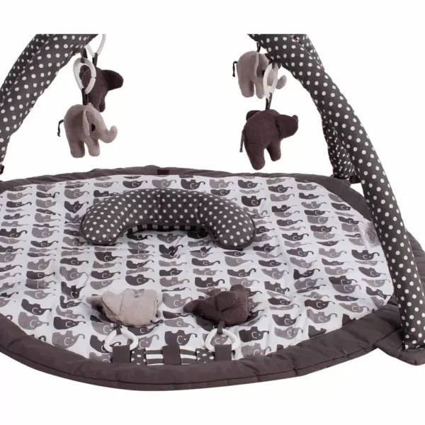 Bacati - Baby Activity Gyms & Playmats (Elephants White/Grey)