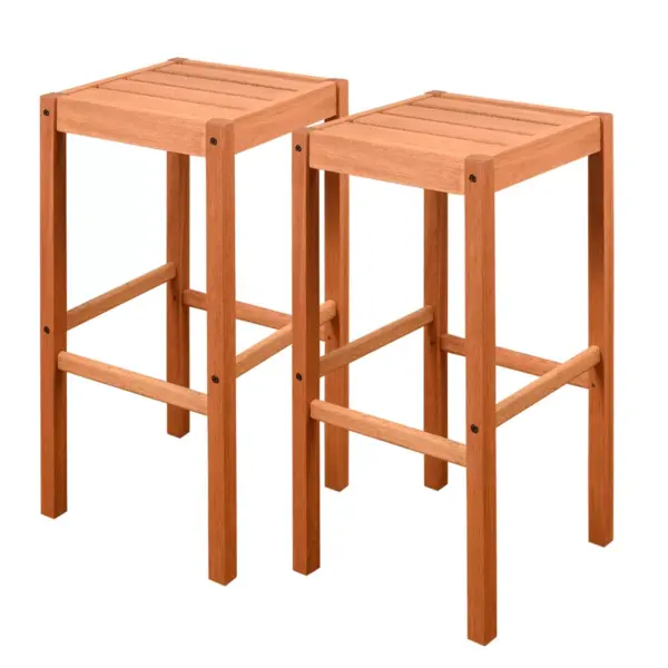 2pk Lima Eucalyptus Patio Bar Stool Set - Amazonia