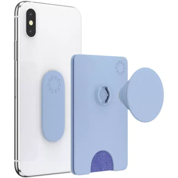 PopSockets PopWallet + (with PopGrip Cell Phone Grip & Stand) - Cornflower Blue