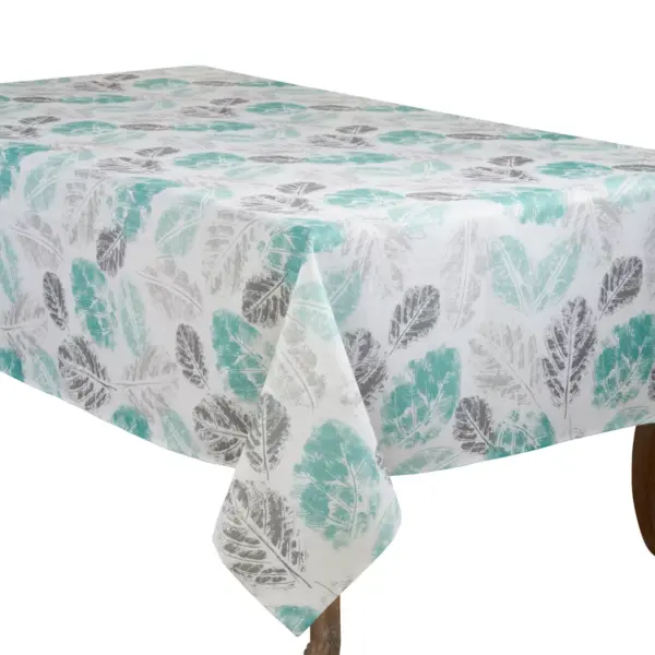 Saro Lifestyle Printed Tablecloth With Leaf Design