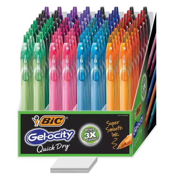 BIC Gelocity Quick Dry Retractable Gel Pens RGLCGA72U-AST