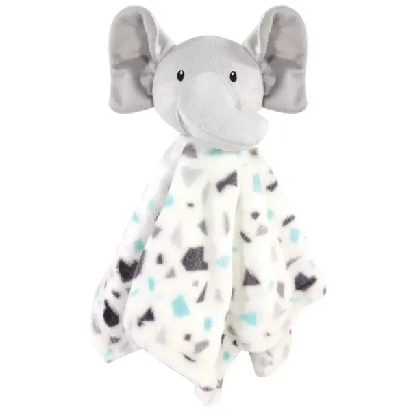 Luvable Friends Baby Plush Blanket and Security Blanket, Terrazzo Elephant, One Size