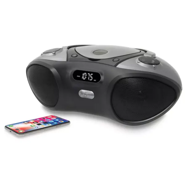 iLive Audio Bluetooth CD Boombox with FM Tuner - Black (IBC233B)