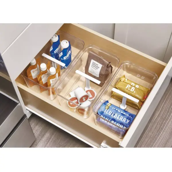 iDESIGN Crisp Deep Drawer Bin with T-Handle Clear