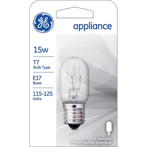 General Electric 15w T7 Appliance Incandescent Light Bulb