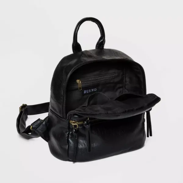 Bueno Mini Zip Closure Backpack - Black