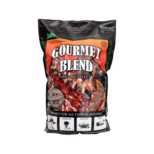 Green Mountain Grills Gourmet Grill Oak, Hickory, & Mesquite Pellet Blend for All Grill Types, 8 Pounds