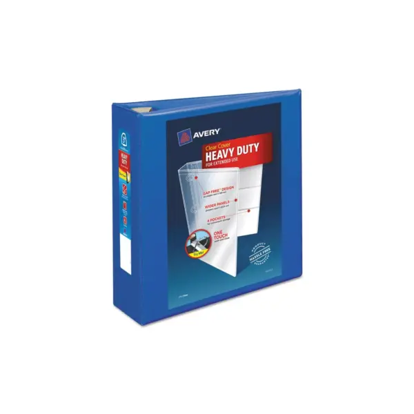 Avery Heavy-Duty View Binder w/Locking EZD Rings 3" Cap Pacific Blue 79811