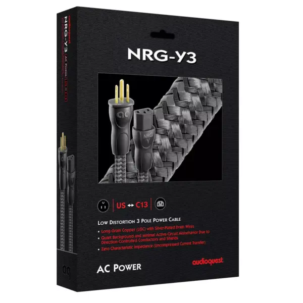 AudioQuest NRG-Y3 Low-Distortion 3-Pole AC Power Cable - 3.28' (1m)