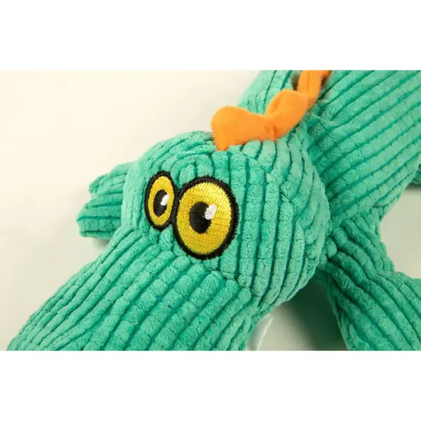 TrustyPup - Plush Gator Dog Toy - Teal - L - 1ct