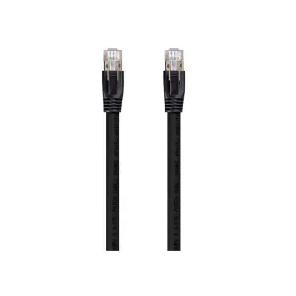 Monoprice Cat8 Ethernet Network Cable - 25 feet - Black | 2GHz, 40G, 24AWG, S/FTP - Entegrade Series