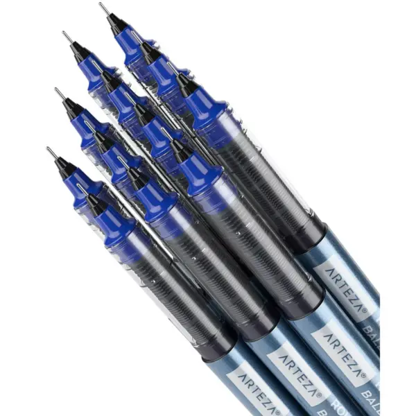 Arteza Roller Ball Pens, Blue, 0.5 mm Needle Point - Pack of 40 (ARTZ-9285)