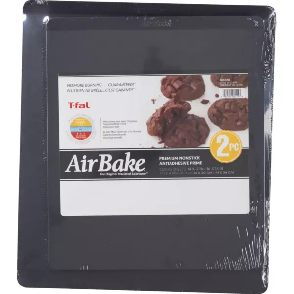 AirBake 14x12 in and 16x14 in Nonstick 2-Pack Cookie Sheet Set