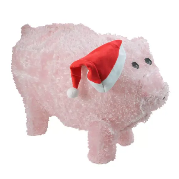 Northlight 28" Pink and Red LED Lighted Pig Christmas Outdoor Decoration