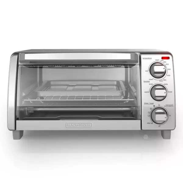 BLACK+DECKER 4 Slice Natural Convection Toaster Oven - Stainless Steel TO1745SSG