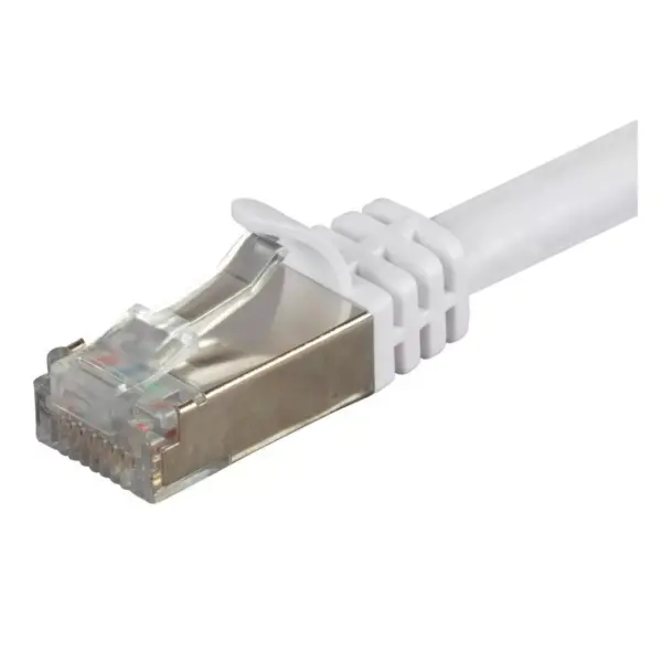 Monoprice Cat7 Ethernet Network Patch Cable - 2 feet - White | 26AWG, Shielded, (S/FTP) - Entegrade Series