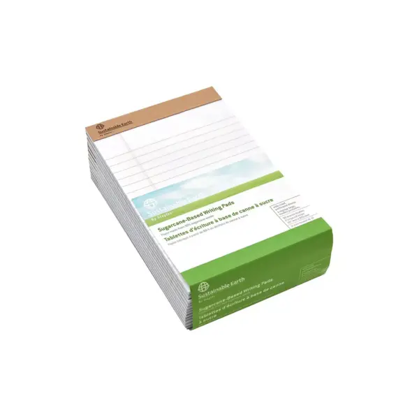 Sustainable Earth Notepads 5" x 8" Wide White 50 Sheets/Pad 12 Pads/PK (19938) 886428