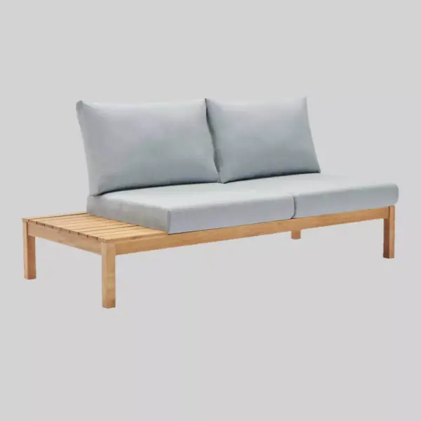 Freeport 3pc Outdoor Patio Karri Wood Sectional - Blue - Modway