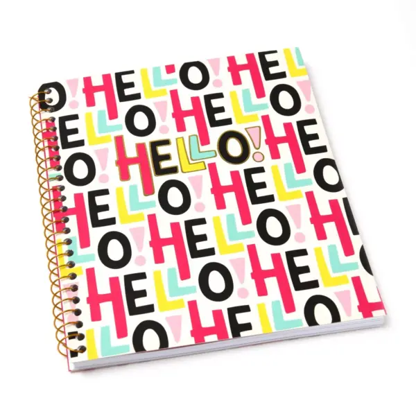 Hello! Spiral Notebook 1 Subject Gold Foil - Roobee