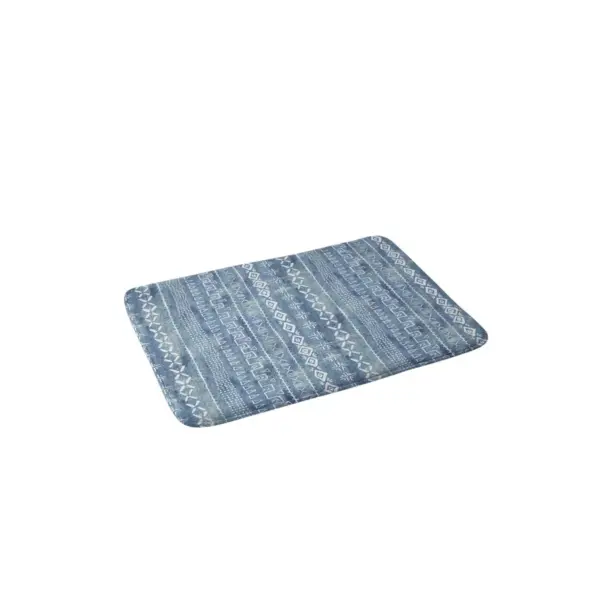 Schatzi Brown Modern Mudcloth Light Memory Foam Bath Mat Blue - Deny Designs