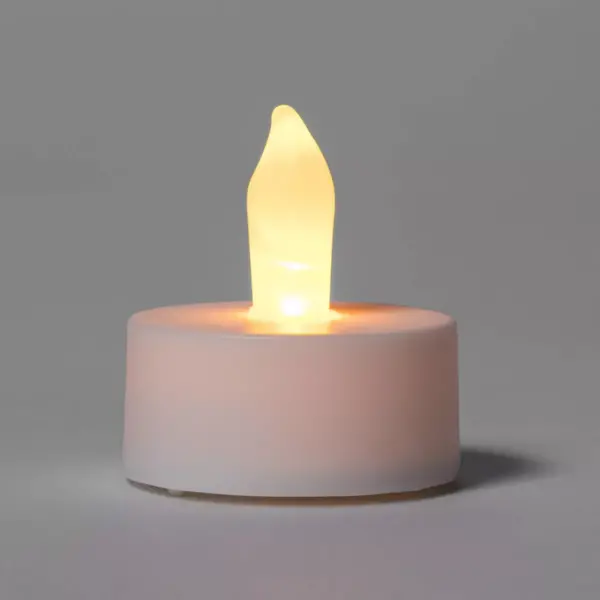 12ct Twist-Flame LED Tealight Candles (White) - Room Essentials™