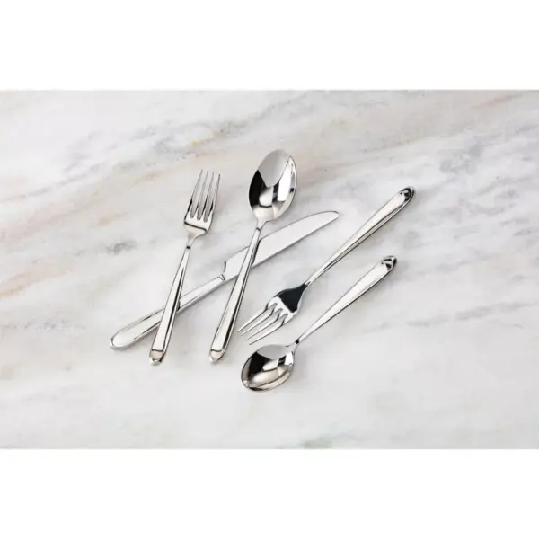 5pc Stainless Steel Scoop Silverware Set - Fortessa Tableware Solutions