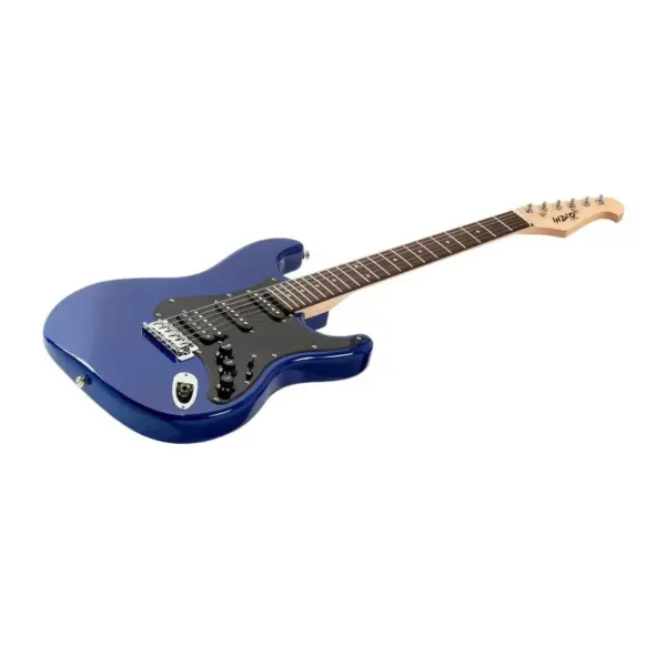 Monoprice Indio Cali Classic HSS Electric Guitar - Blue, With Gig Bag