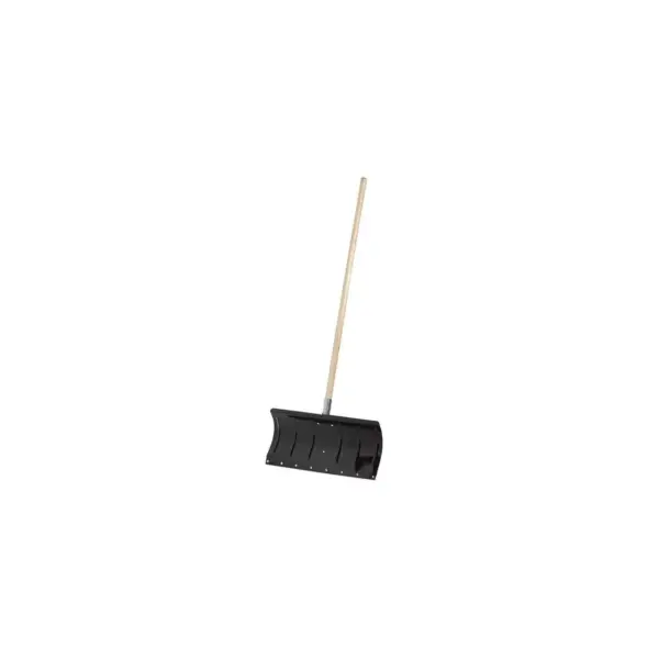 WESTWARD 6YU39 Snow Shovel, 48 in Wood Straight Handle, Aluminum Blade