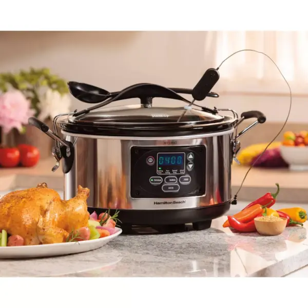 Hamilton Beach Set & Forget 6qt Programmable Slow Cooker - Silver