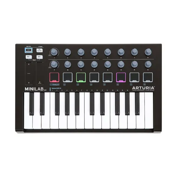 Arturia MiniLab MkII Keyboard Controller and Software Bundle Limited Black Edition