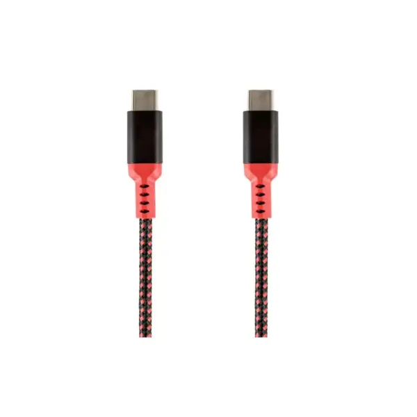 Monoprice Stealth Charge and Sync USB 2.0 Type-C to Type-C Cable - 1.5 Feet - Red, Up to 5A/100W, For USB-C Enabled Devices Laptops MacBook Pro