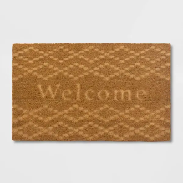 Etched Welcome Doormat Beige - Threshold™