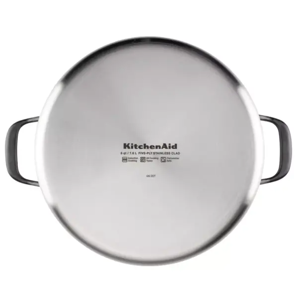 KitchenAid 5-Ply Clad Stainless Steel 8qt Stockpot with Lid