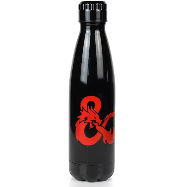 Just Funky Dungeons & Dragons Logo | Metal Stainless Steel Water Bottle | Holds 17 Ounces