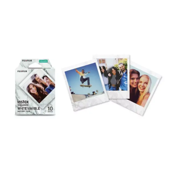 Fujifilm Instax Square White Marble Film - 10ct